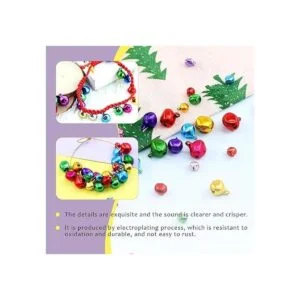 Swpeet Kit surtido de 403 cascabeles de Navidad coloridos_3