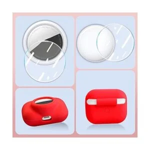 Funda protectora 2 en 1 para Apple AirPods Pro Air Tag con_6