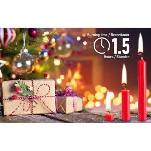 Eika Juego de 20 velas de cera de Navidad tradicionales_4