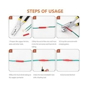 Teansic Kit de 250 piezas de virolas de alambre de 7_6