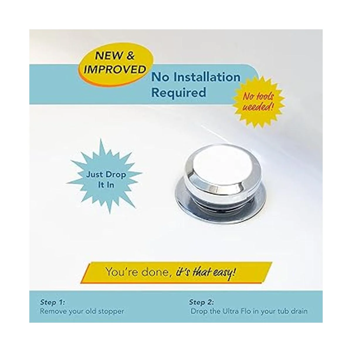 Drain Buddy Ultra Flo Tapón de fregadero de baño 2 en 1 y_3