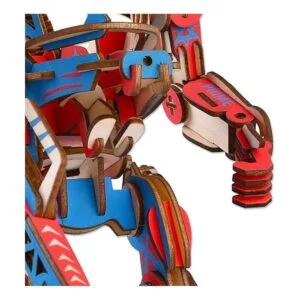 Rompecabezas de madera 3D DIY Robot mecánico modelo de_4