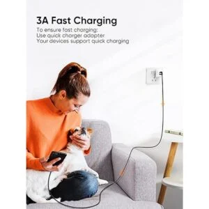 Cable USB C a USB C de carga rápida de 3A paquete de 2_3