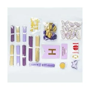 Ouddy Decoraciones de cumpleaños moradas para mujeres y_4