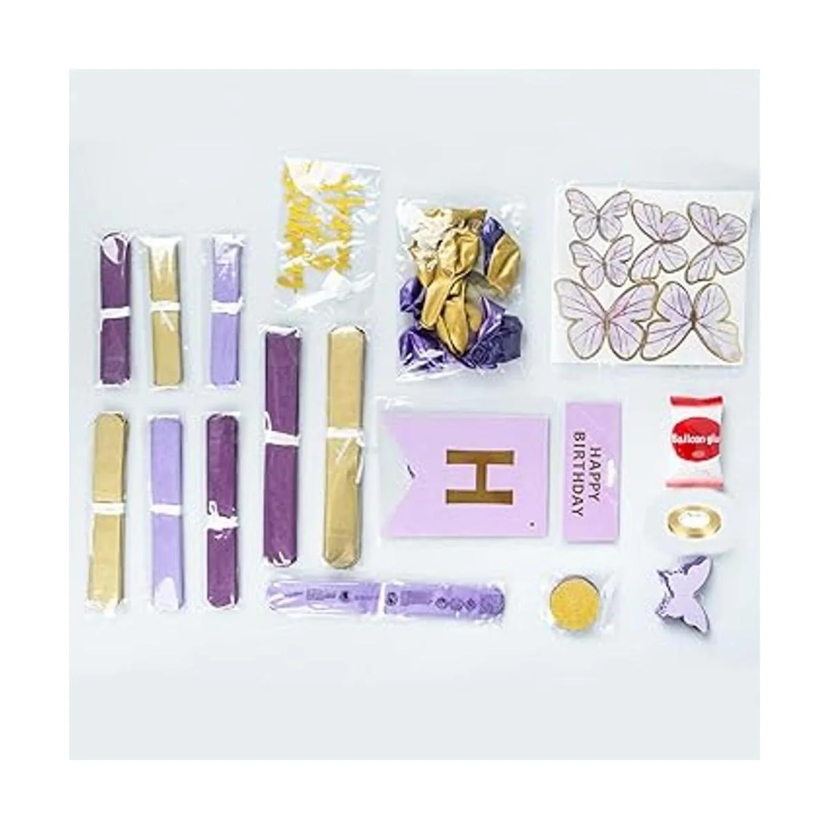 Ouddy Decoraciones de cumpleaños moradas para mujeres y_4