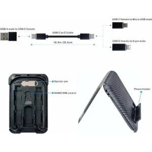 Cable de carga y transferencia de datos USB tipo C a C con_2