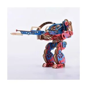 Rompecabezas de madera 3D DIY Robot mecánico modelo de_5