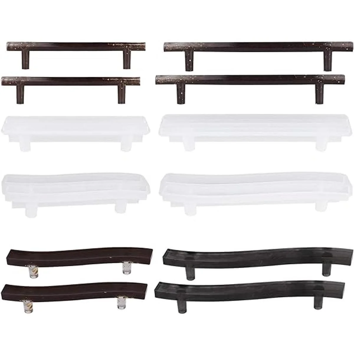 4 moldes de mango para fundición de resina moldes de_1