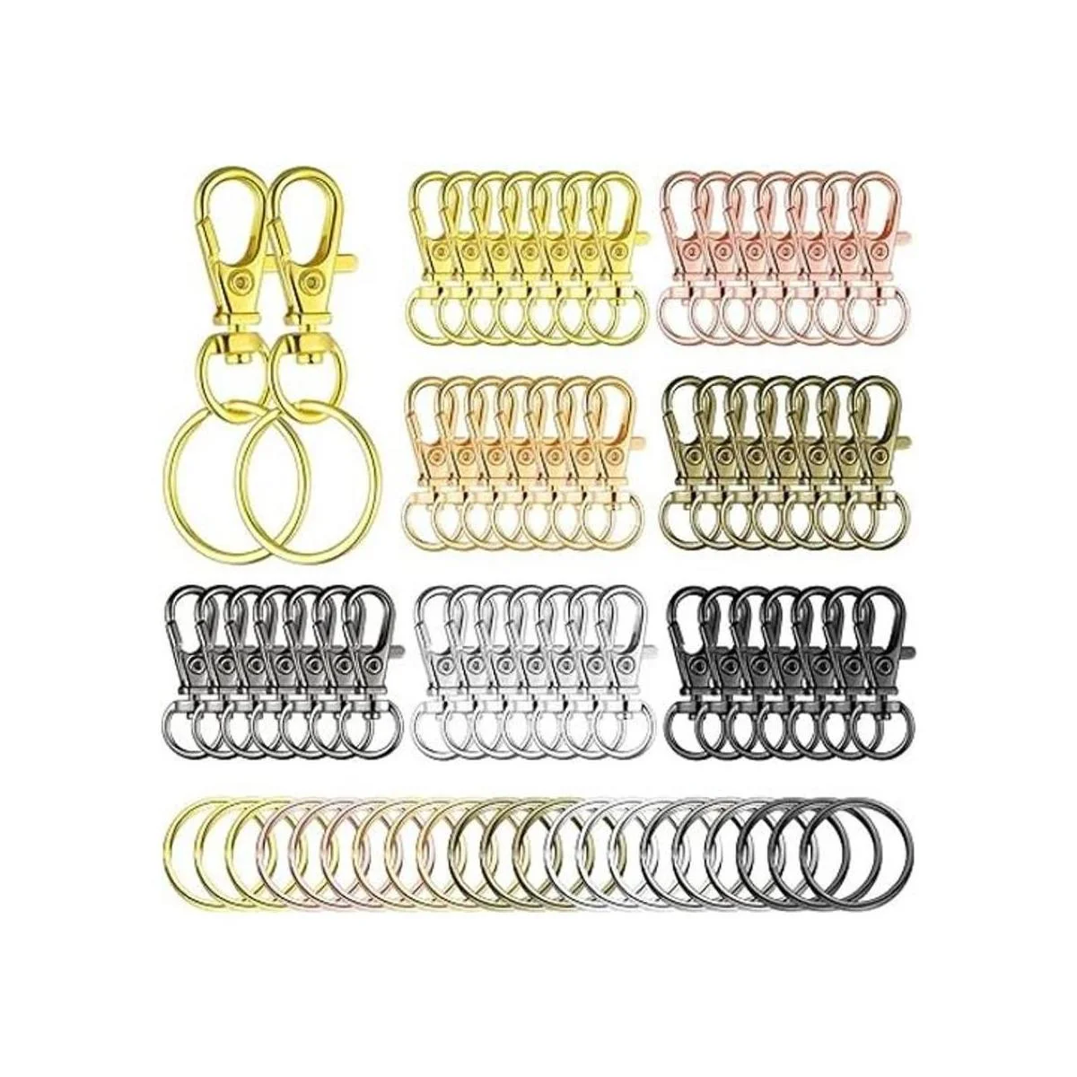 Juego de 100 cierres giratorios de 50 piezas de ganchos de_1