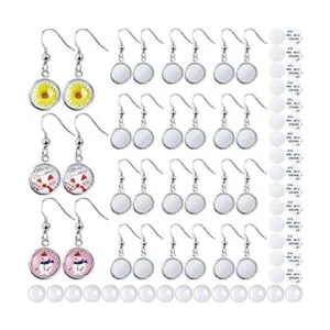 30 aretes de sublimación en blanco para el día de San_1