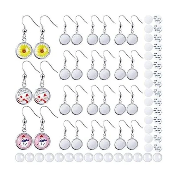 30 aretes de sublimación en blanco para el día de San_1