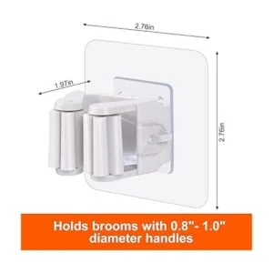 Paquete de 4 soportes de pared para fregona y escoba_3