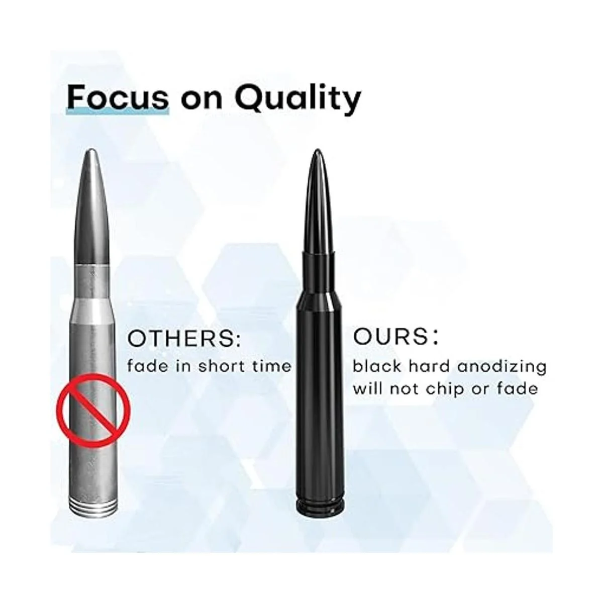 Tecreddy Antena universal de bala de repuesto para_4