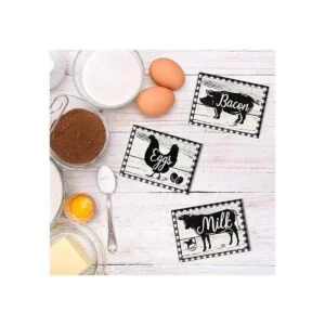 3 piezas de decoración de granja gallo de vaca y cerdo_3