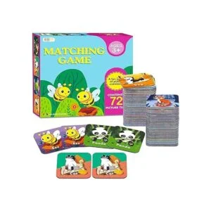 Hebayy 36 pares de tarjetas de memoria a juego de animales_4