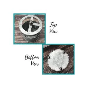 Porta cepillo de dientes rústico de vidrio y metal_4