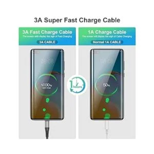 Cable USB tipo C de carga rápida 3 unidades de 10 pies de_5