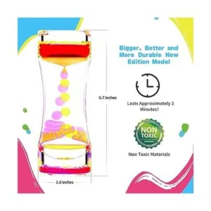 Cucue Liquid Motion Bubbler Colorido líquido reloj de_4