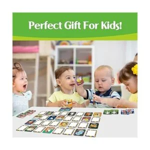 Hebayy 36 pares de tarjetas de memoria a juego de animales_6