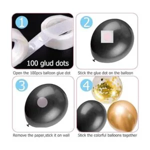 Beliueyes Kit de arco de guirnalda de globos color negro y_5