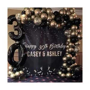 Beliueyes Kit de arco de guirnalda de globos color negro y_2