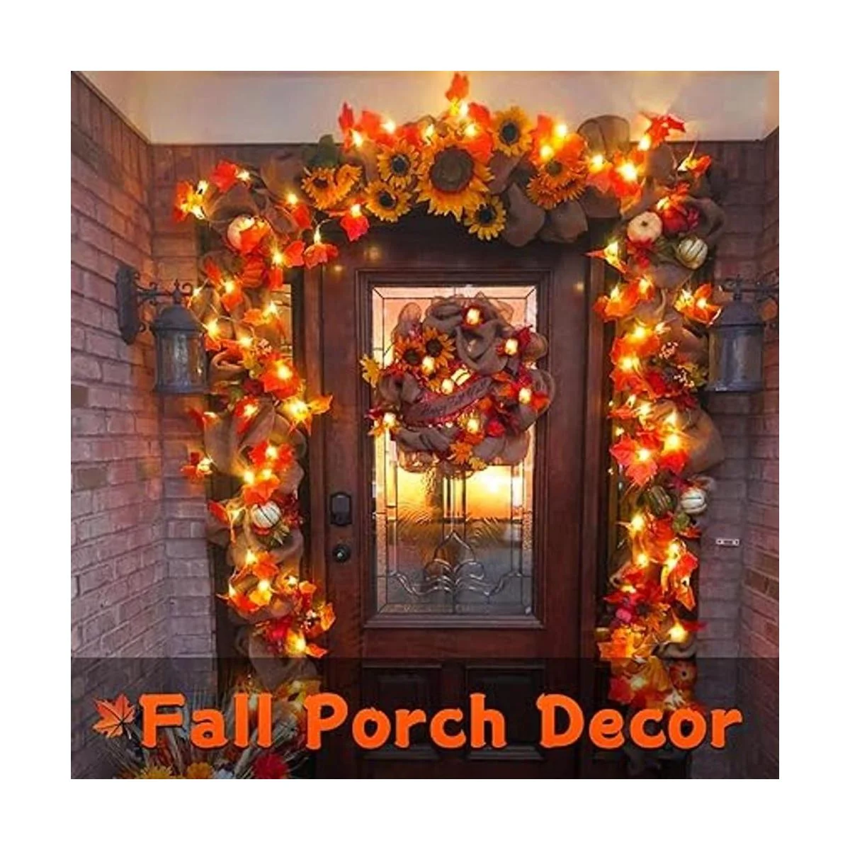 YEGUO Guirnalda de otoño iluminada con decoración de_4
