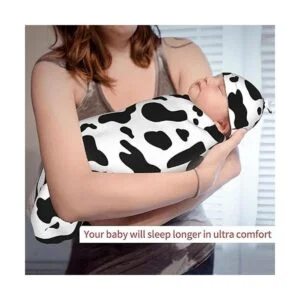 Manta de bebé con estampado de vaca para recién nacidos_3