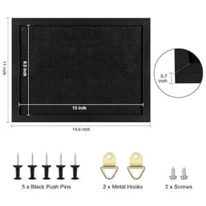 TORASO Tablero de anuncios de corcho con fieltro tablero_6