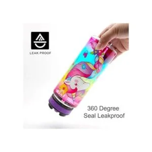 HomTune Bonita botella de agua con popote para niños en la_5