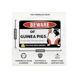 Venicor Letrero decorativo de conejillo de indias 8 x 12_2