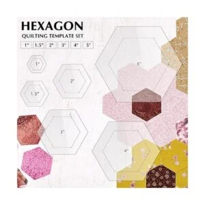 6 plantillas hexagonales de acolchado de 1 pulgada 1.5_5