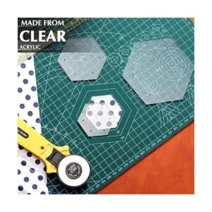 6 plantillas hexagonales de acolchado de 1 pulgada 1.5_6