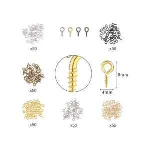 Juego de 360 anillos de llavero que incluye 60 anillos de_3