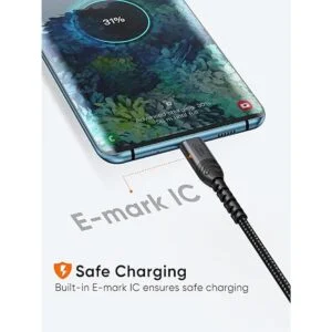 Cable USB C a USB C de carga rápida de 3A paquete de 2_6