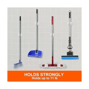 Paquete de 4 soportes de pared para fregona y escoba_5