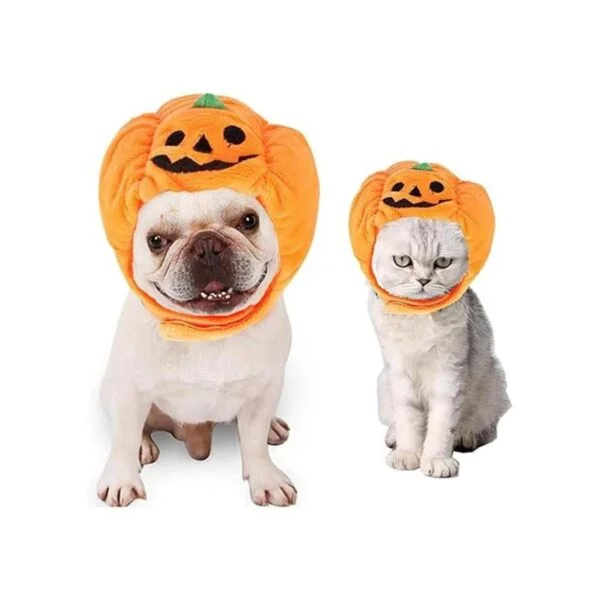 ANIAC Gorro de Halloween para perro gatito calabaza_5