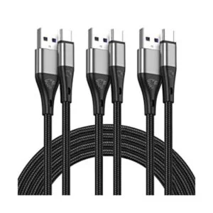 Cable USB tipo C de carga rápida 3 unidades de 10 pies de_1