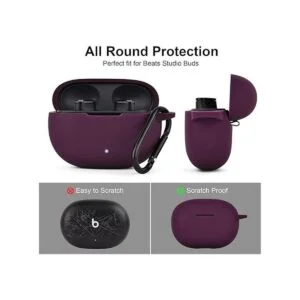 AIRSPO Funda de silicona compatible con Beats Studio Buds_4