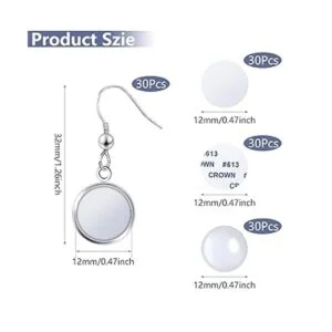 30 aretes de sublimación en blanco para el día de San_2
