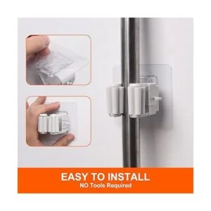 Paquete de 4 soportes de pared para fregona y escoba_4