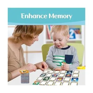 Hebayy 36 pares de tarjetas de memoria a juego de animales_5