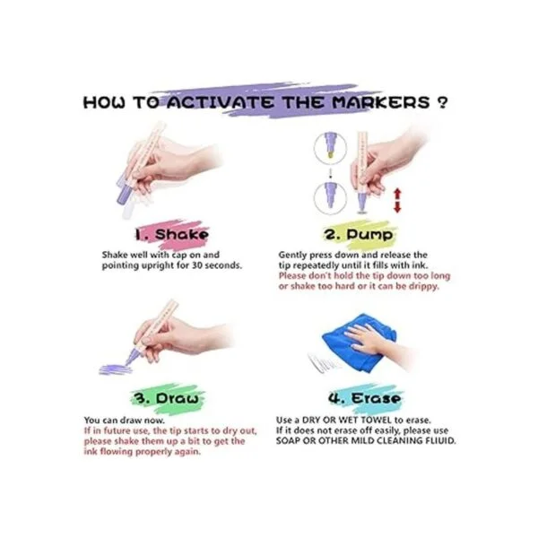 CUHIOY Marcadores de tiza para letreros de pizarra_5