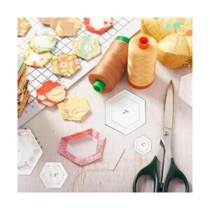 6 plantillas hexagonales de acolchado de 1 pulgada 1.5_7