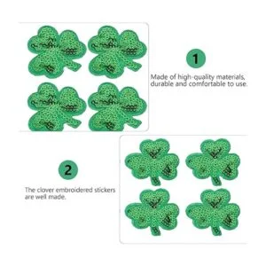 TOYANDONA 20 piezas de lentejuelas trébol plancha en_5