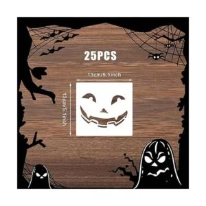 SAVITA 25 plantillas de plástico para Halloween de 5.1 x_2