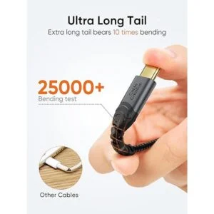 Cable USB C a USB C de carga rápida de 3A paquete de 2_5