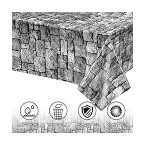 Manteles de pared de piedra fundas de mesa de Halloween_4