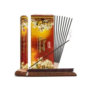 Paquete de palitos de incienso e incienso de azahar con_1