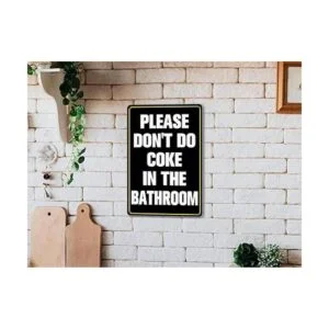 ALREAR Divertida decoración de baño bandera de metal para_4