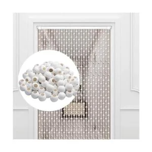 Aylifu Cuentas de madera natural 100 piezas de 0.787 in_6